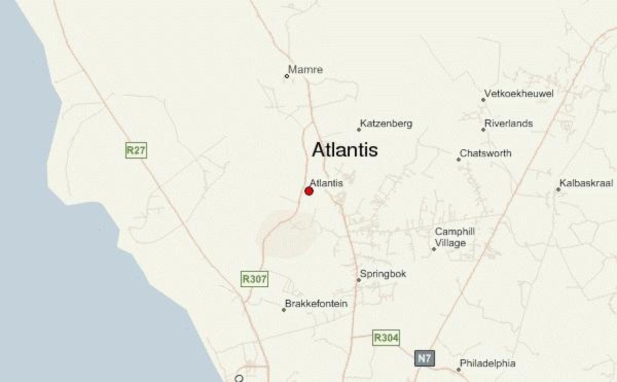 kaart van atlantis kaapstad 