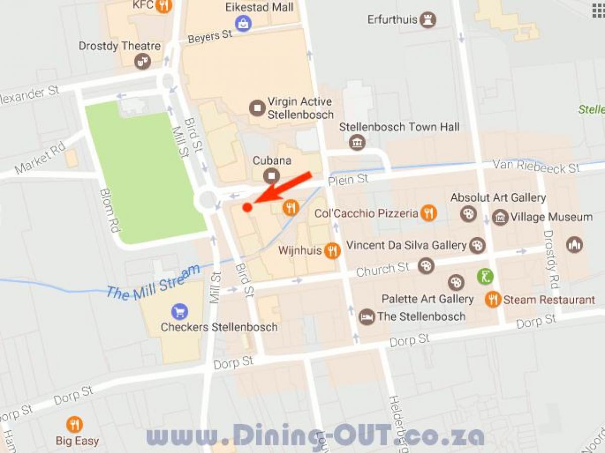kaart van dorp street kaapstad