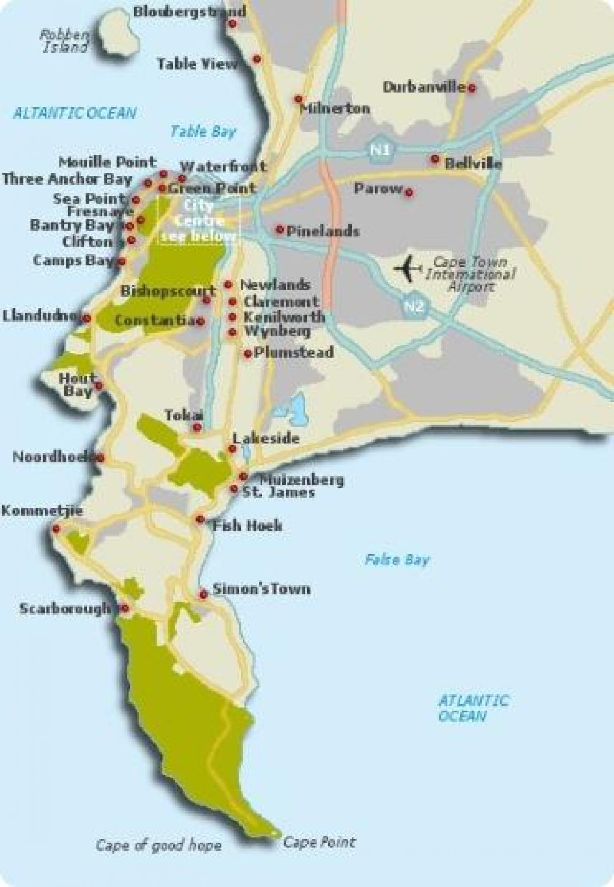 Kaapstad wijken kaart