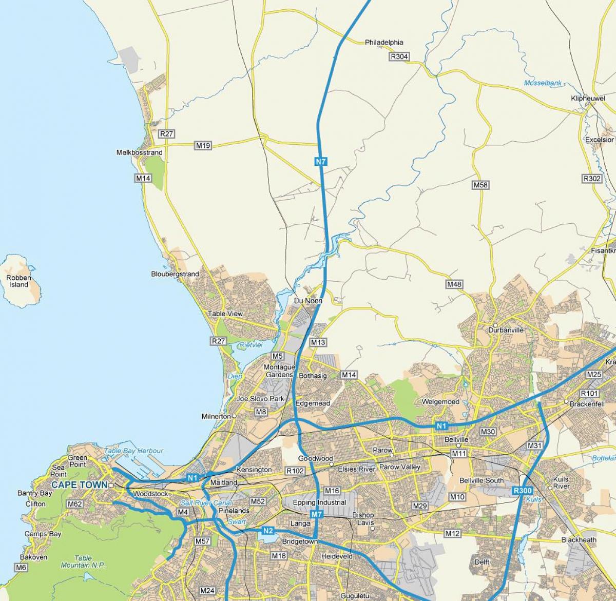 kaart van dunoon kaapstad
