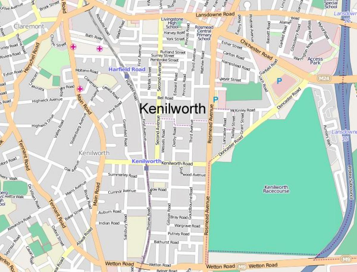 kaart van kenilworth kaapstad