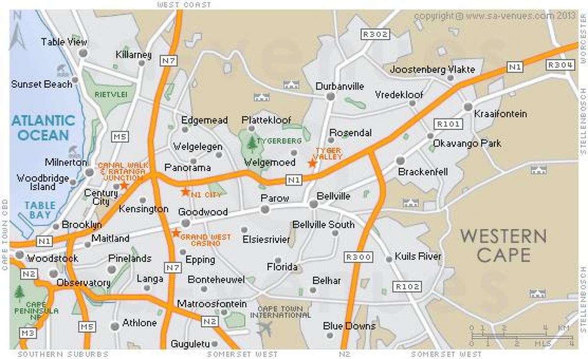 kaart van plattekloof
