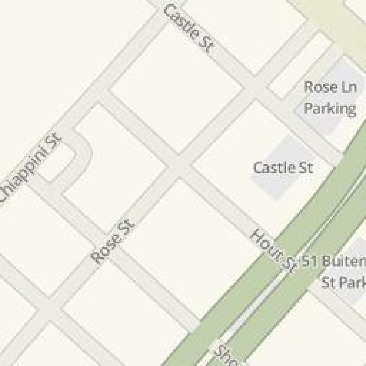 kaart van rose street in kaapstad