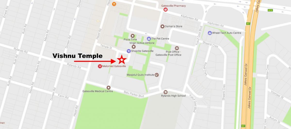 kaart van rylands kaapstad