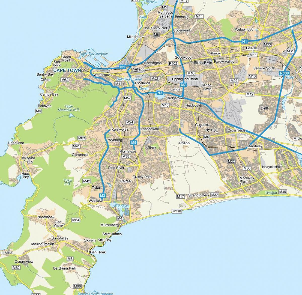 kaart van schaapkraal kaapstad