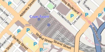 Kaart van barrack street kaapstad