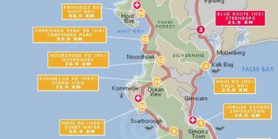 Kaart van cape argus route