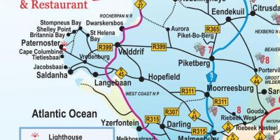 Kaart van Cape Town road