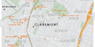 Kaart claremont kaapstad