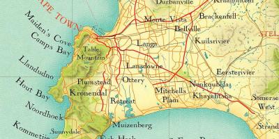 Kaapstad locatie op kaart