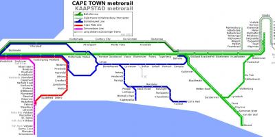 Kaart van kaapstad metro