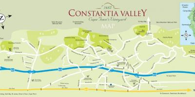 Kaart van constantia, kaapstad