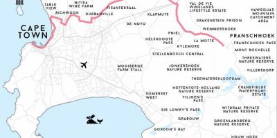 Kaart van richwood kaapstad 
