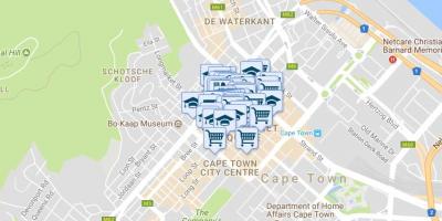 Kaart van shortmarket street in kaapstad