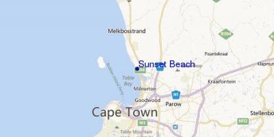 Kaart van sunset beach, kaapstad