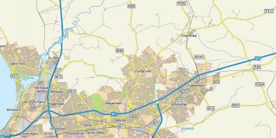 Kaart van het uitzicht durbanville